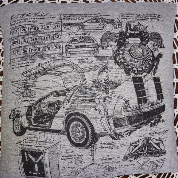 Rag Frog Revival Throw pillow cover Up-cycled from a T-shirt size 12"x12" - Picture 3 of 3